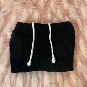 Black Cropped Hoodie